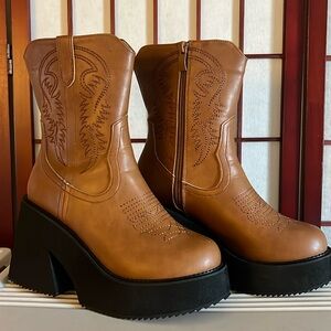 Brown Platform Boots